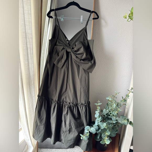 Anthropologie Green Spaghetti Strap Sundress Midi - Picture 5 of 6